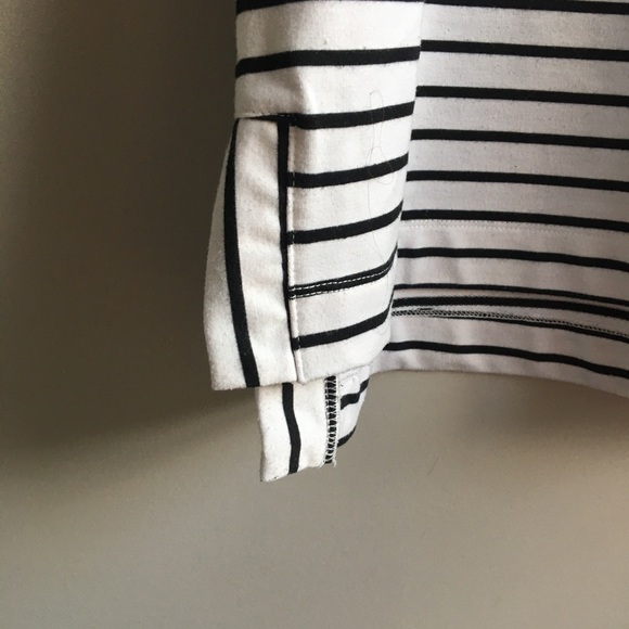 DOE & RAE | black & white striped drop sleeve top - Picture 7 of 8